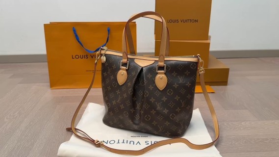 Louis Vuitton Monogram Canvas Tote Bag Brown