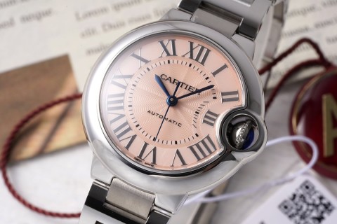 Cartier Ballon Bleu 33mm Steel Watch Roman Numerals view 2