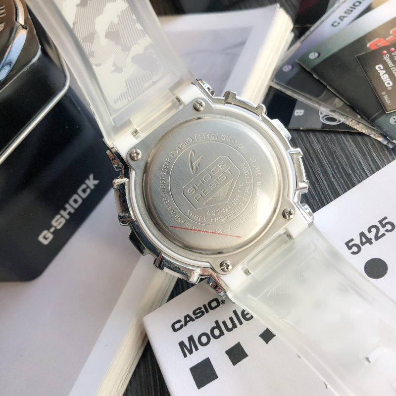 Casio GM-110 G-Shock Metal Armor Sports Watch Silver view