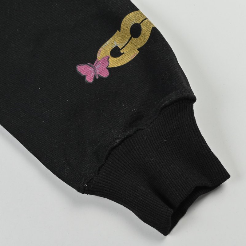 Black Graphic Print Hoodie with Colorful Logo view