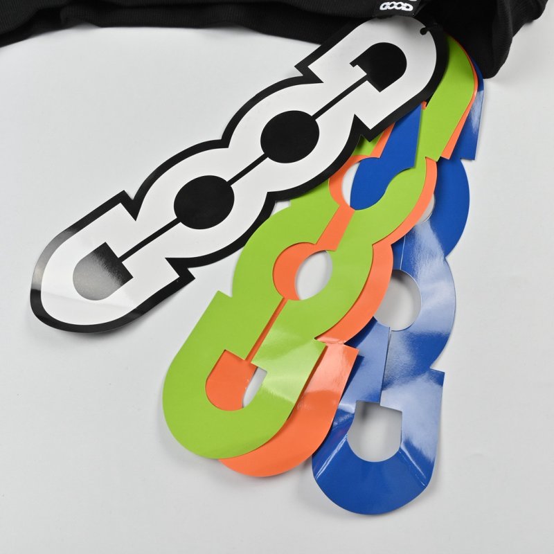 Black Graphic Print Hoodie with Colorful Logo view