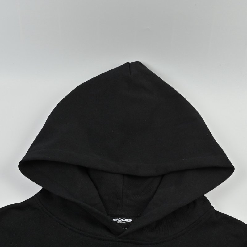 Black Graphic Print Hoodie with Colorful Logo view
