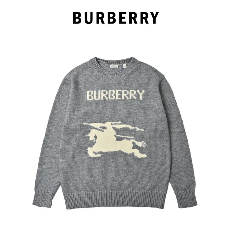 Burberry Grey Graphic Horse Crewneck Sweater view