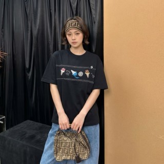 Black Graphic Print Short Sleeve T-Shirt with Embroidered Motifs view 3