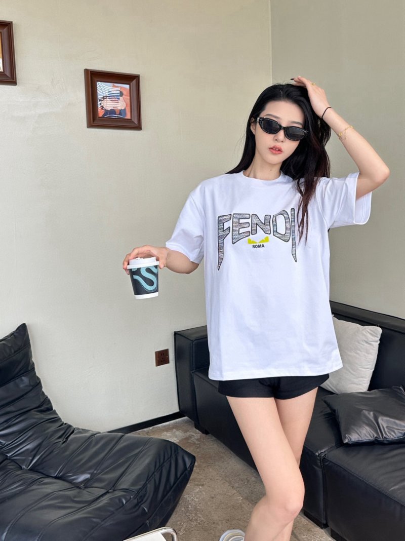 Fendi Roma White Graphic T-Shirt