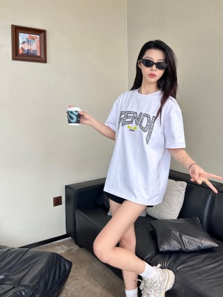 Fendi Roma White Graphic T-Shirt view 3