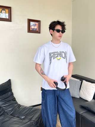 Fendi Roma White Graphic T-Shirt view 6