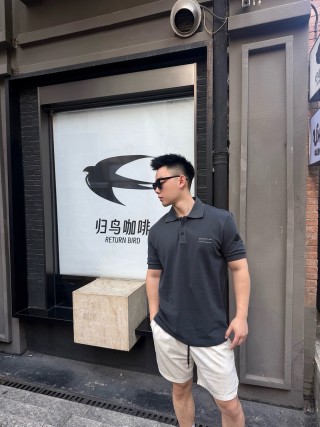 Charcoal Short Sleeve Polo Shirt view 3