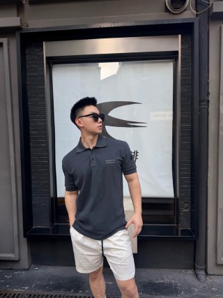 Charcoal Short Sleeve Polo Shirt view 7