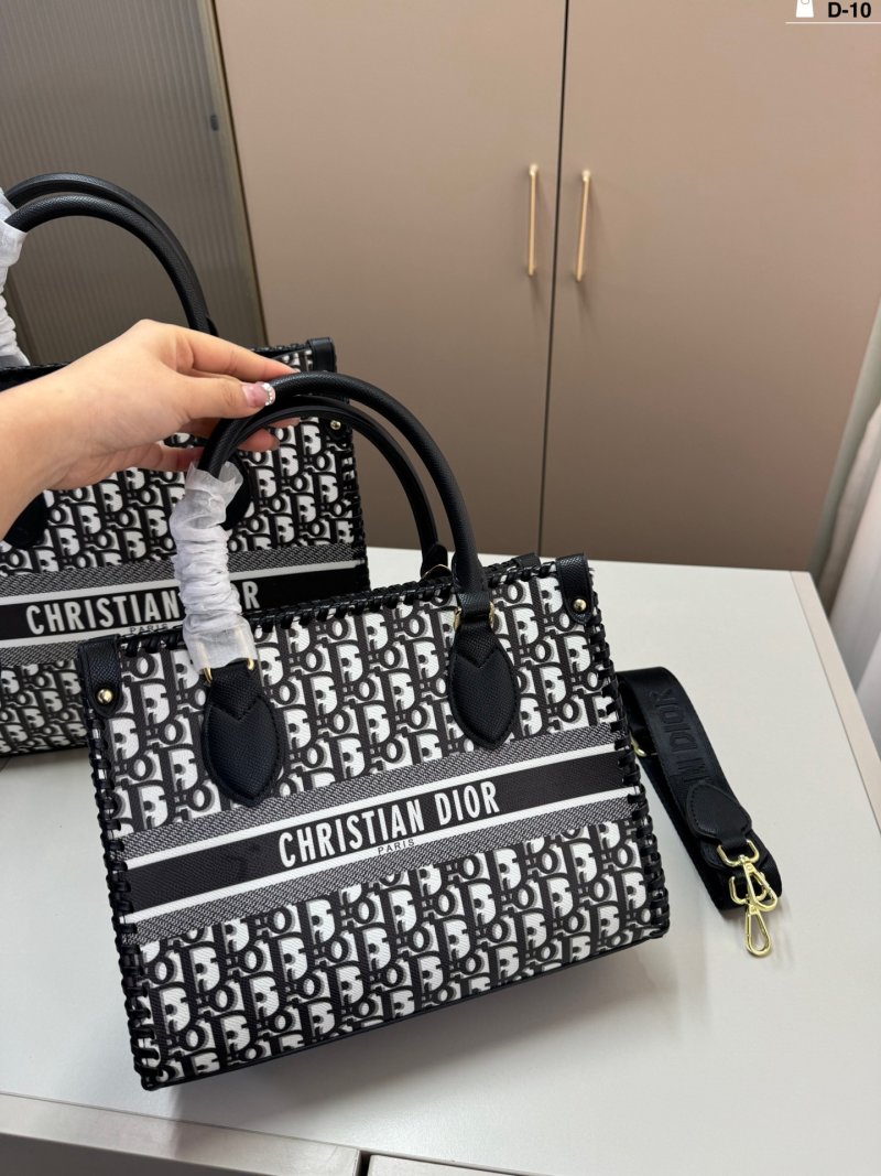 Dior Book Tote Monogram Black Canvas Bag