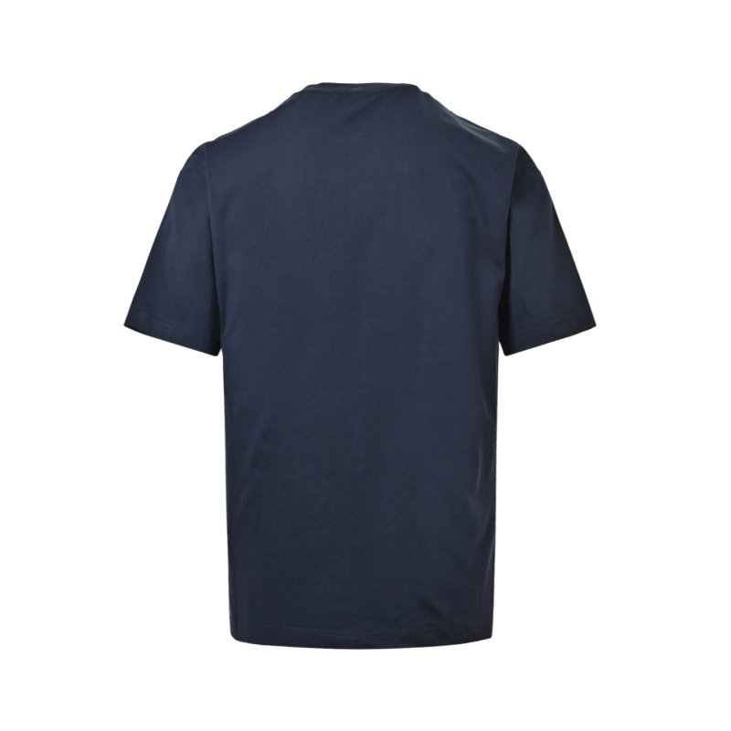 Navy Blue Pocket T-Shirt with Denim Panel view