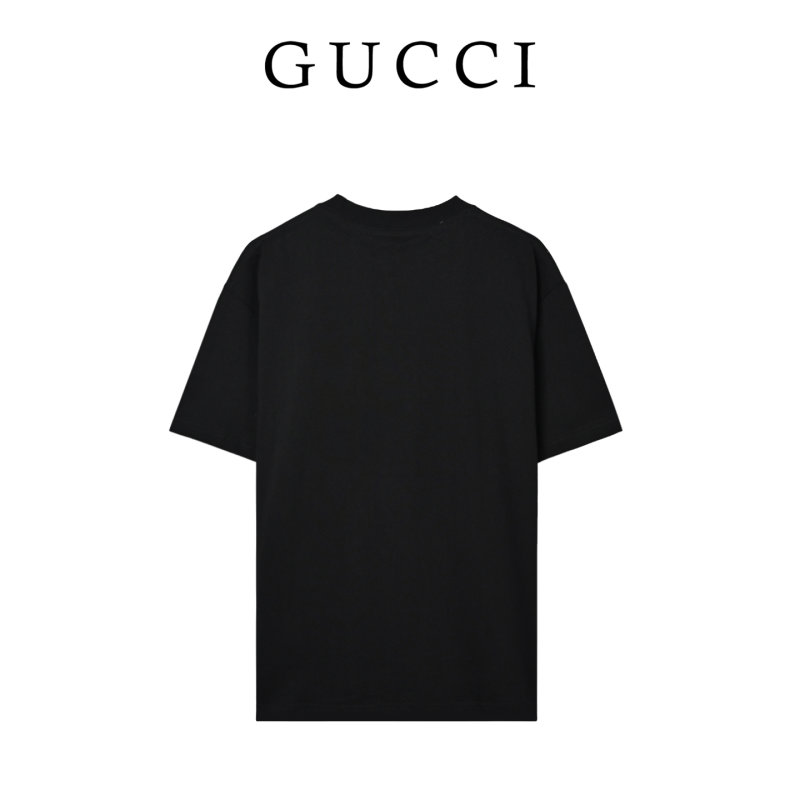 Gucci Black Dog Graphic Short Sleeve T-Shirt view