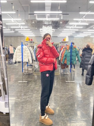 Canada Goose Charcoal Grey Joggers with Crest Logo view 4