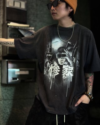 Charcoal Figure Graphic Short Sleeve T-Shirt view 6