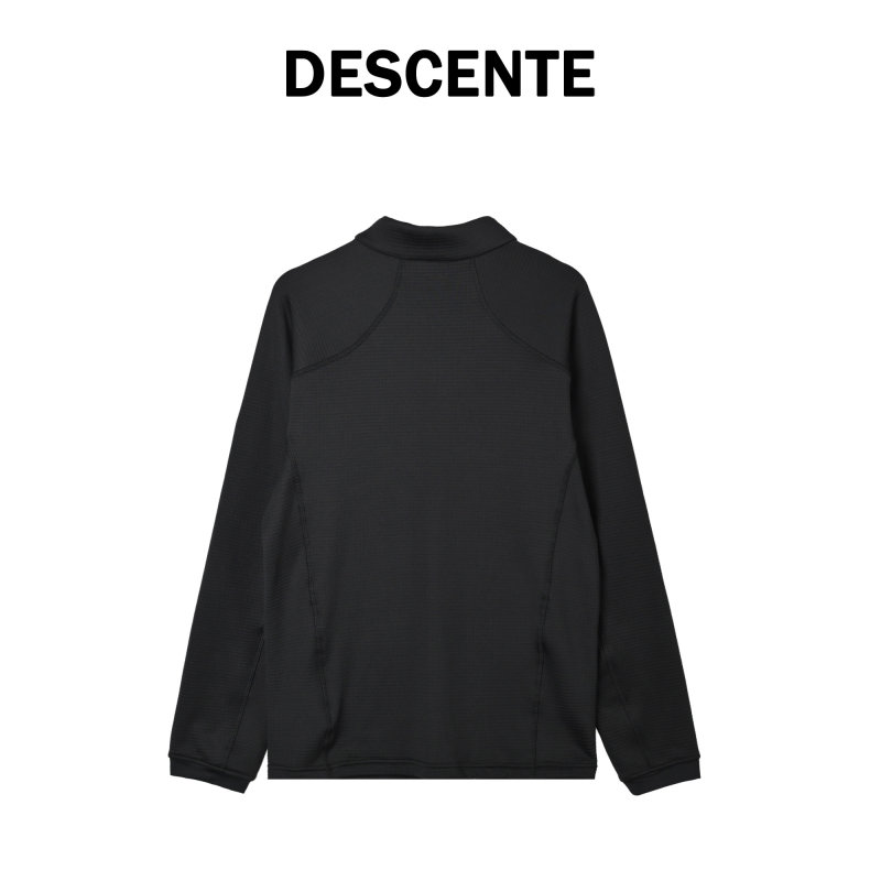 Descente Black Quarter-Zip Technical Ski Jacket view
