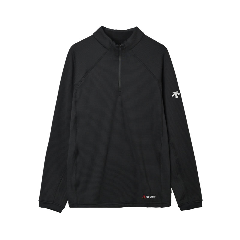 Descente Black Quarter-Zip Technical Ski Jacket view