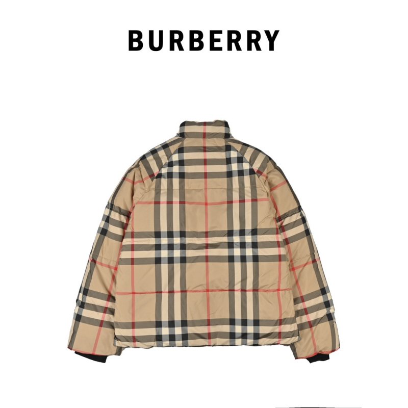 Burberry Beige Check Quilted Down Jacket view