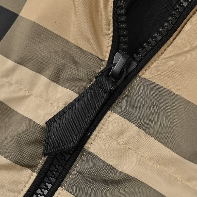 Burberry Beige Check Quilted Down Jacket view