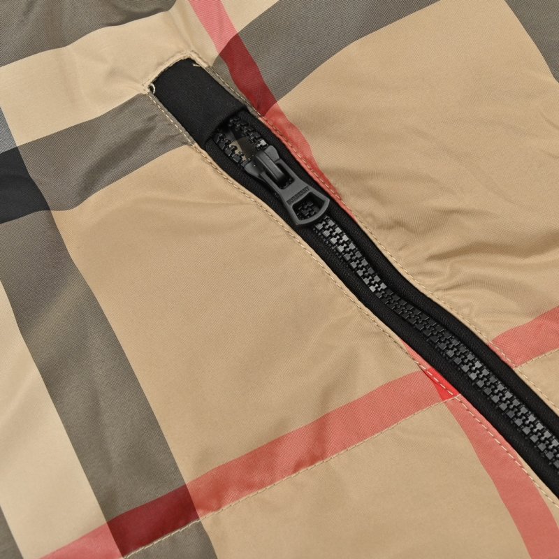 Burberry Beige Check Quilted Down Jacket view