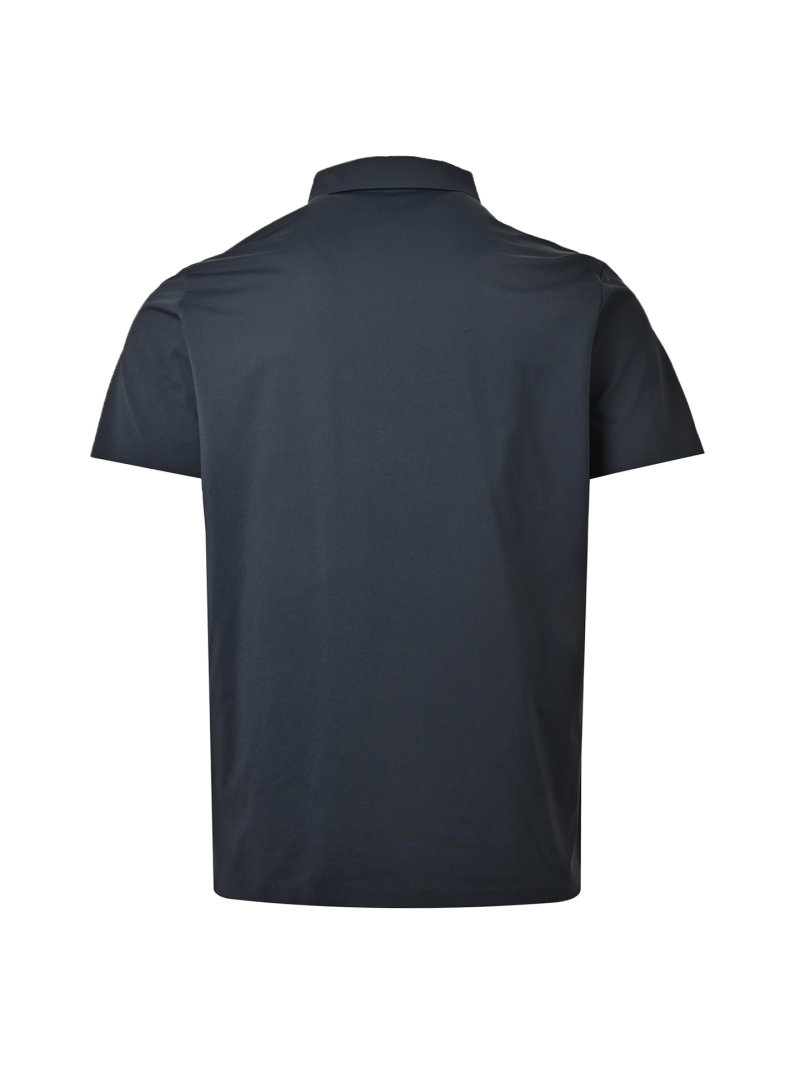 Navy Short Sleeve Polo Shirt with Tree Logo view