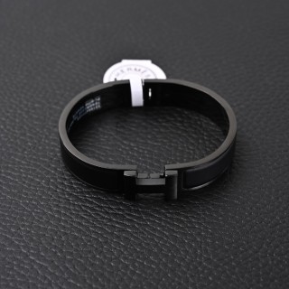 Hermès Enamel Clic Clac Bracelet Black