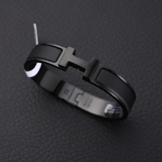 Hermès Enamel Clic Clac Bracelet Black view 6