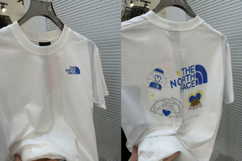 The North Face White Graphic Tee - Bicycle Print view 3