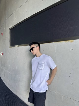 White Graphic Pocket T-Shirt view 8