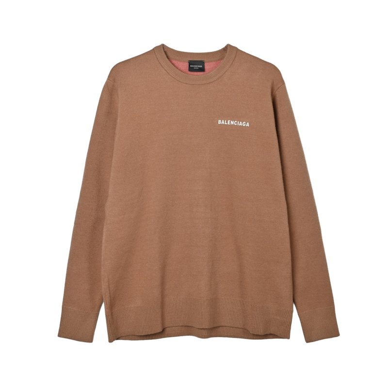 Balenciaga Camel Logo Crewneck Sweater view