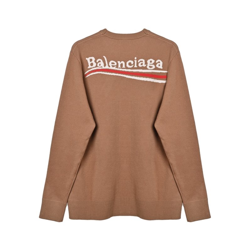 Balenciaga Camel Logo Crewneck Sweater view