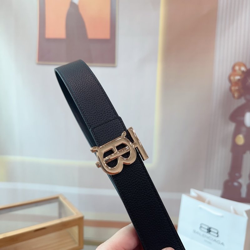 Balenciaga BB Logo Leather Belt Black view