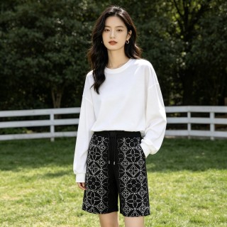 Black Geometric Pattern Shorts