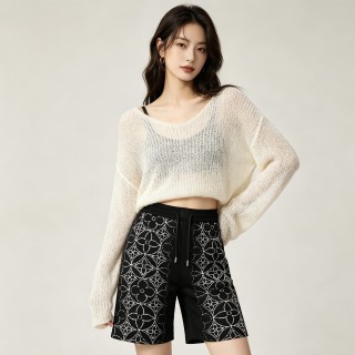 Black Geometric Pattern Shorts view 6