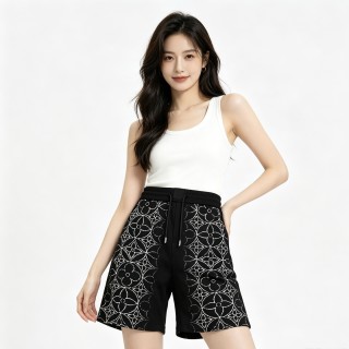 Black Geometric Pattern Shorts view 7