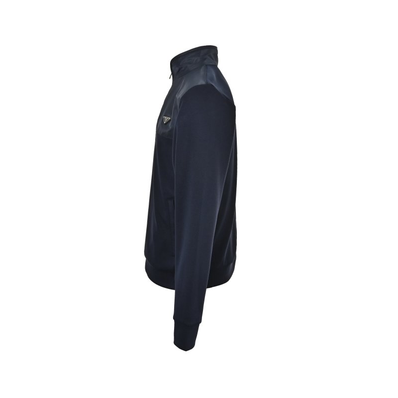 Prada Navy Technical Half-Zip Pullover Jacket view