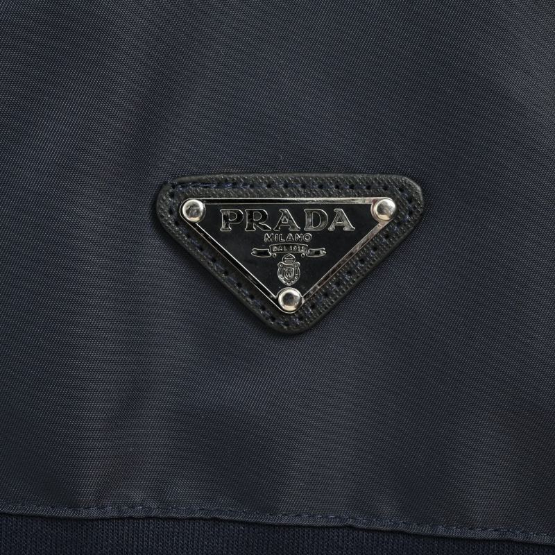 Prada Navy Technical Half-Zip Pullover Jacket view