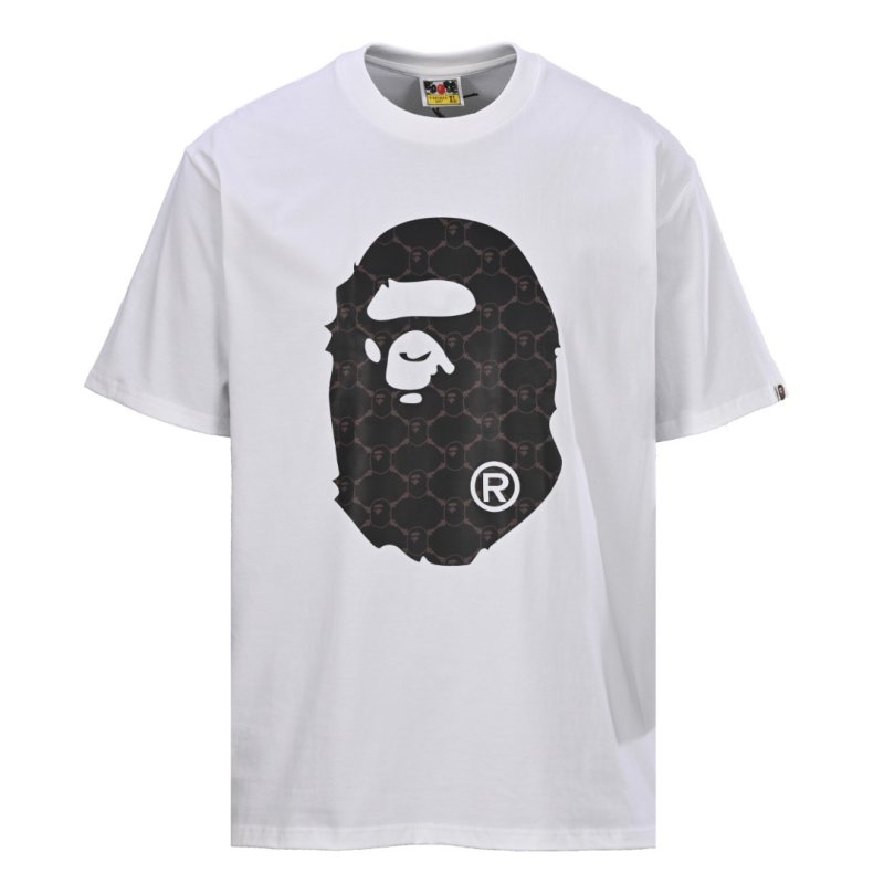 White Graphic Ape Head Logo Short Sleeve T-Shirt view
