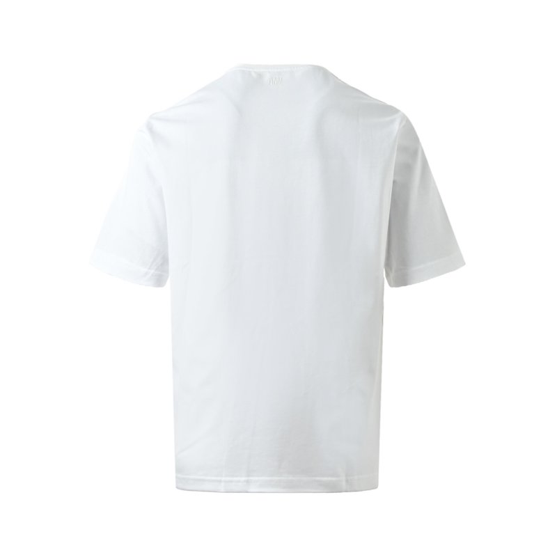 White Short Sleeve T-Shirt with Red Bear Logo view