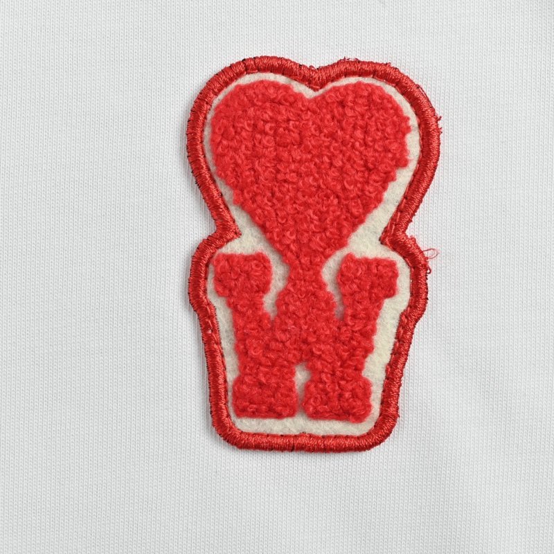 White Short Sleeve T-Shirt with Red Bear Logo view