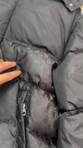 Gucci GG Monogram Down Jacket Grey