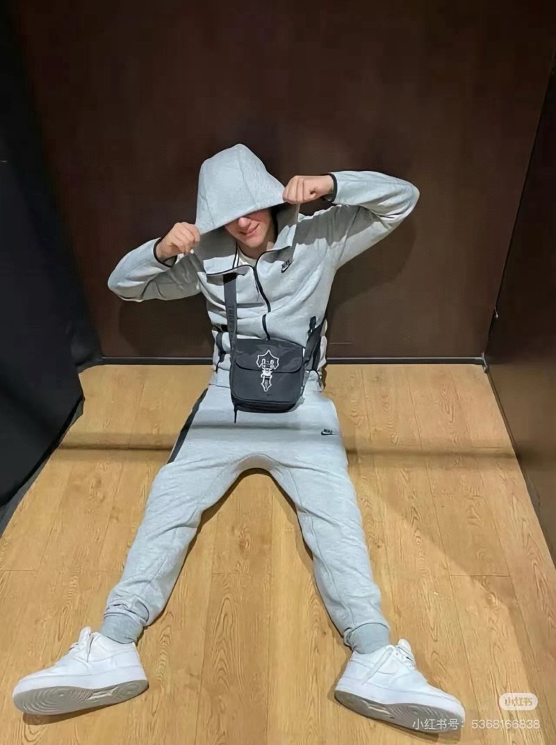 Light Grey Tapered Joggers with Drawstring