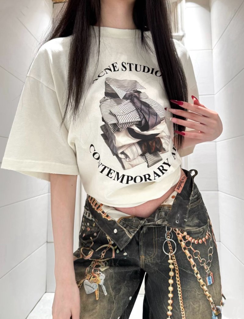 Stone Island Contemporary Graphic Cream T-Shirt
