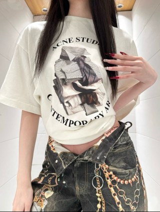 Stone Island Contemporary Graphic Cream T-Shirt view 2