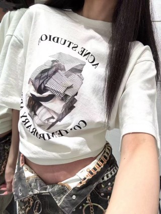 Stone Island Contemporary Graphic Cream T-Shirt view 3