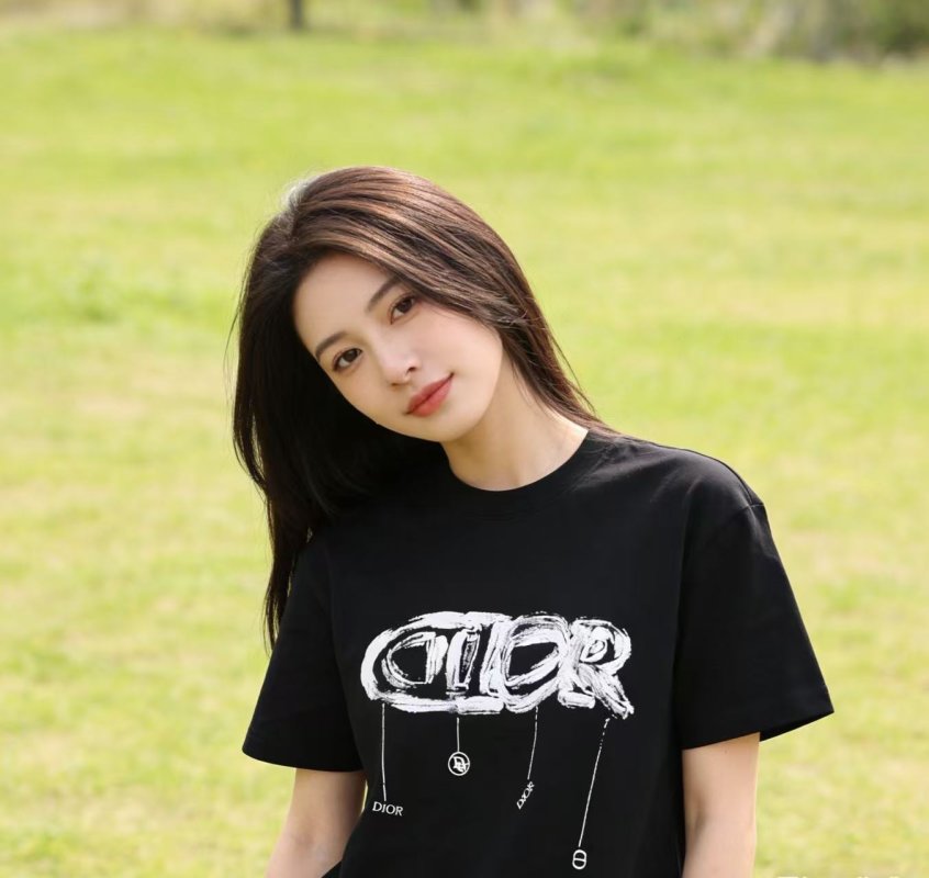 Dior Black Graffiti Logo Short Sleeve T-Shirt