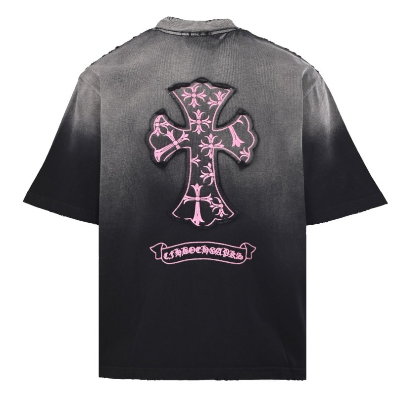 Chrome Hearts Gradient Black Grey Cross T-Shirt view
