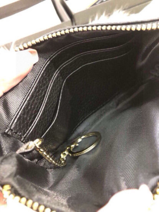 Gucci Interlocking G Black Leather Coin Purse view 6