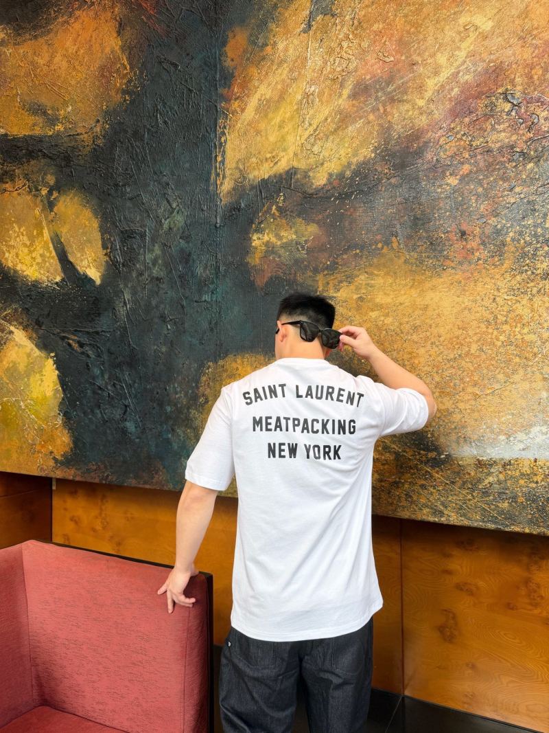 Saint Laurent 26SS Back Logo Print T-Shirt White view