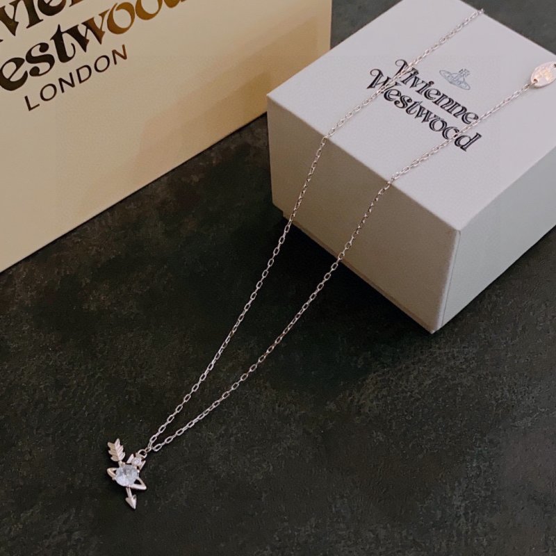Vivienne Westwood Saturn Pendant Silver Necklace