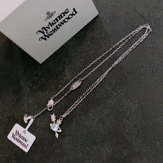 Vivienne Westwood Saturn Pendant Silver Necklace view 3